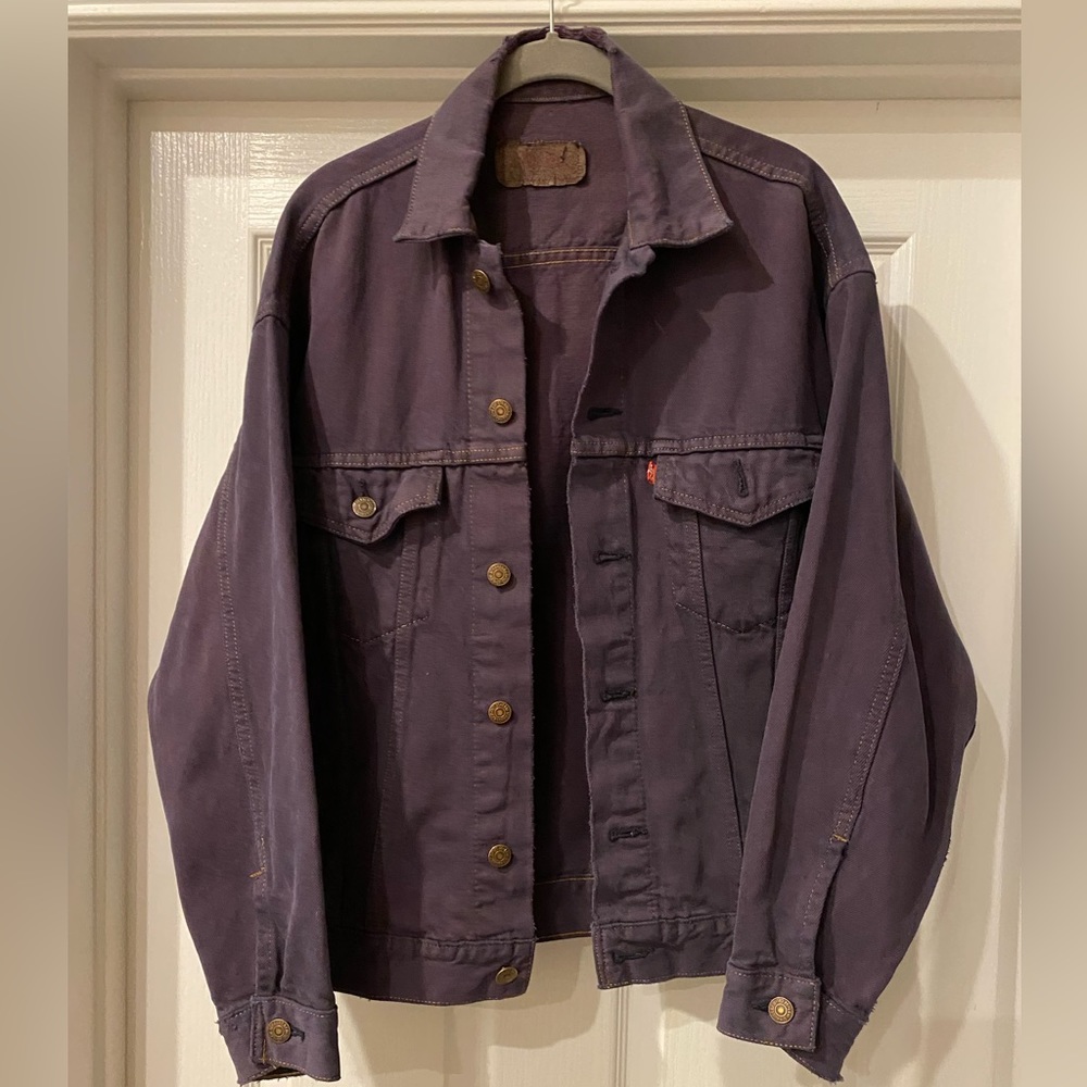 Levi denim vintage purple men’s small jacket
